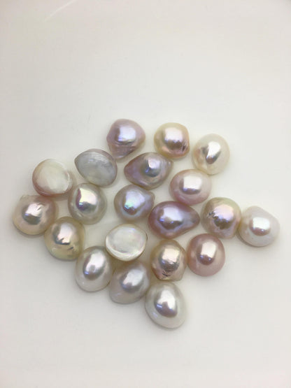 20pcs AAA 13-14mm natural color Baroque Teardrop Mabe Freshwater Pearls,no hole,MB-T29