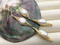 Handmade white nugget pearl dangle earrings,earring with white baroque Natural Pearl,SE3-120-12