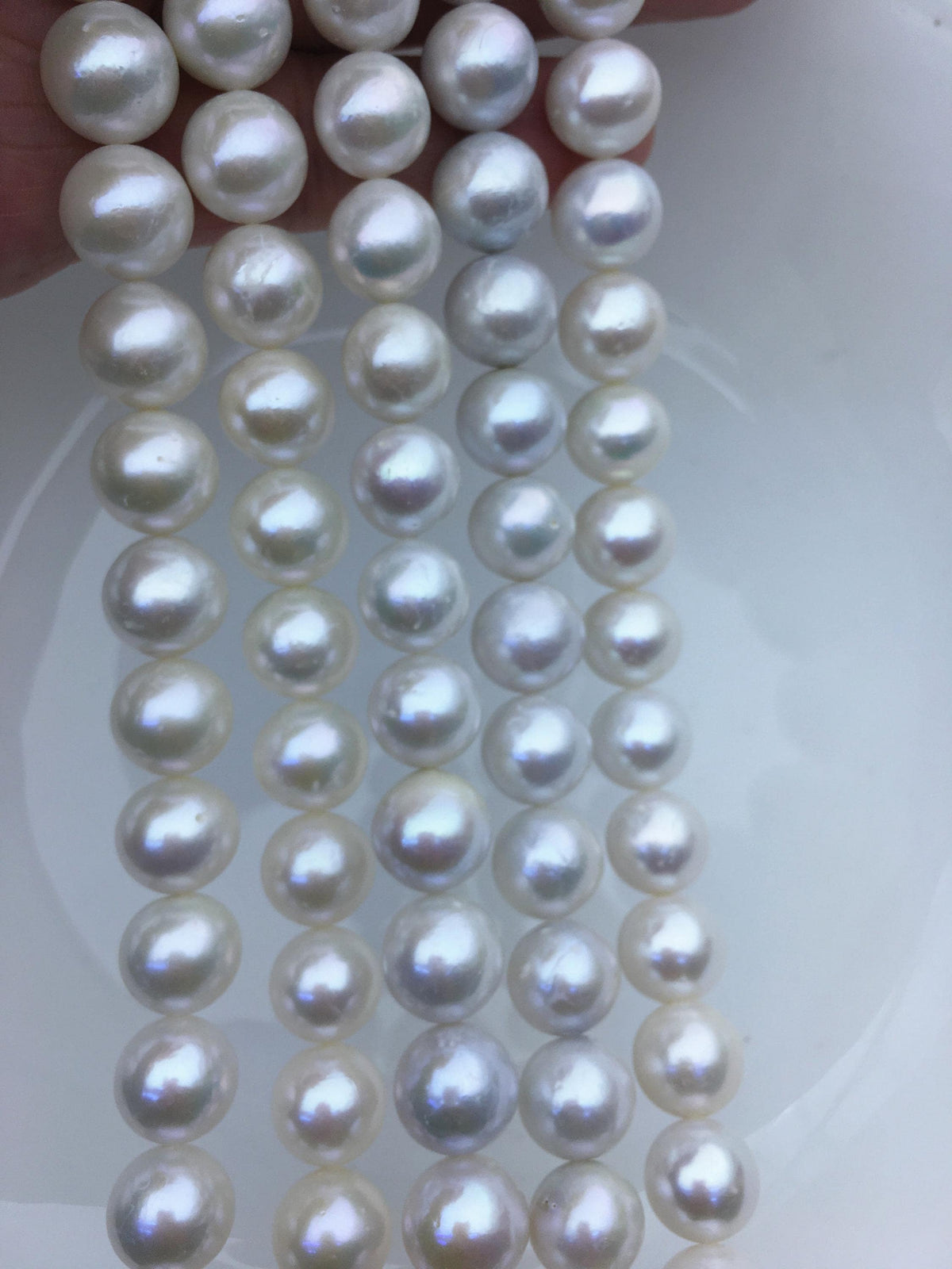 AA 11-13mm white big round Edison Freshwater Pearl,ED12-2A-5-62