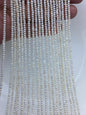 AA+ 2.5-3mm tiny white button pearls,full strand,Rondelle pearl Beads,white freshwater pearl,loose strands,SM2-2A-1