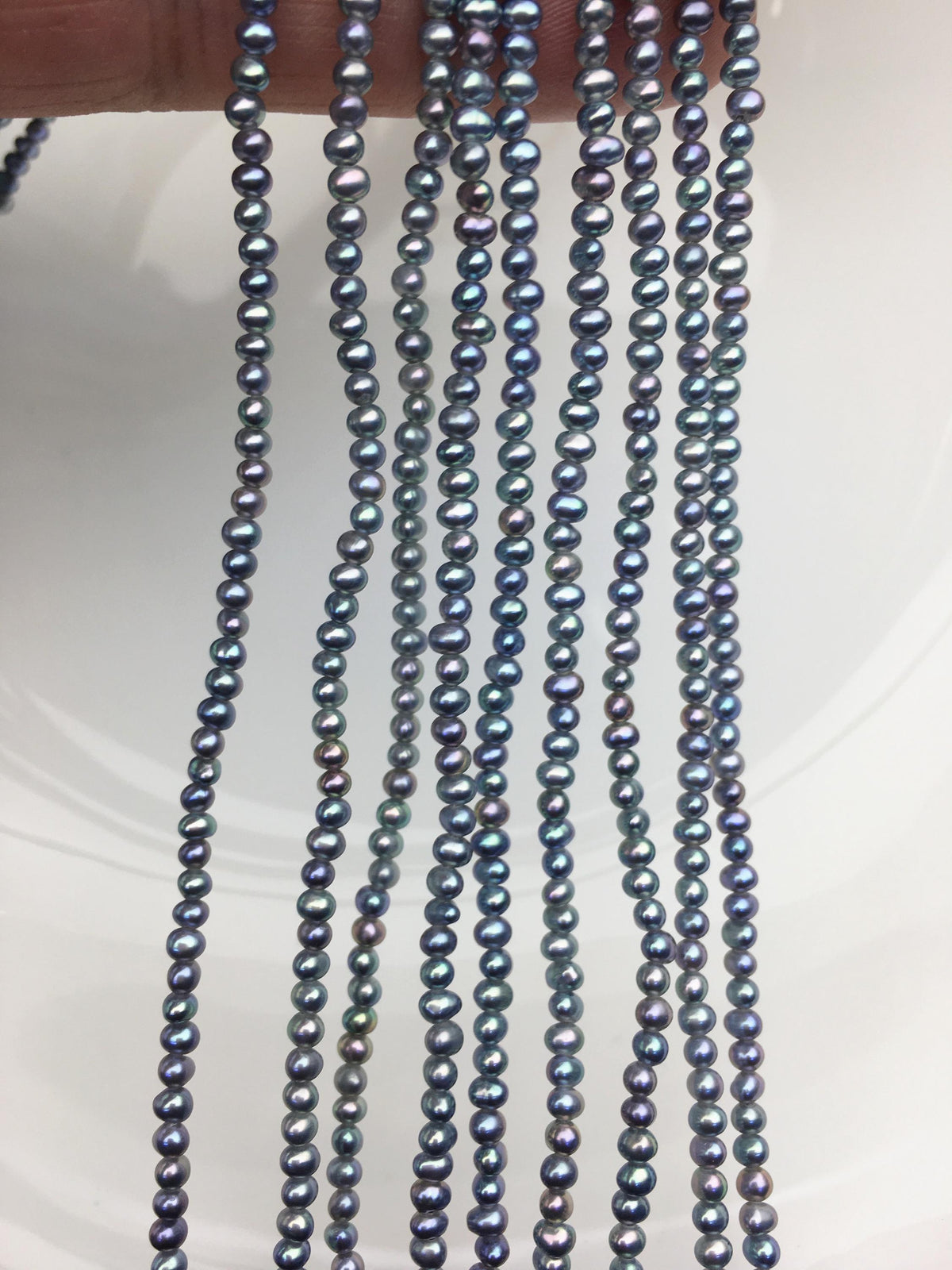 AAA 2.5-3mm black blue seed potato freshwater pearls, seed pearl, small size pearls bead wholesale, CR2-3A-5