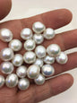 10pcs AAA 11-12mm BIG white rice freshwater pearls,no hole,LR11-3A-3