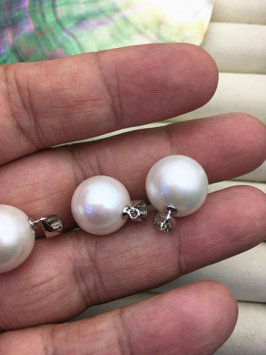 1pc AA+ 14-15mm big white round freshwater pearl pendant,- NC1-T9