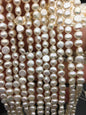 AAA 5-6mm white nugget freshwater pearls,irregular nugget freshwater pearl strand,LM5-3A-10