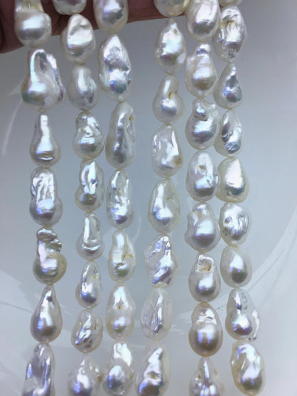 1 strands AA 9-11mm white mini flame ball pearl,FL15-2A-5-56