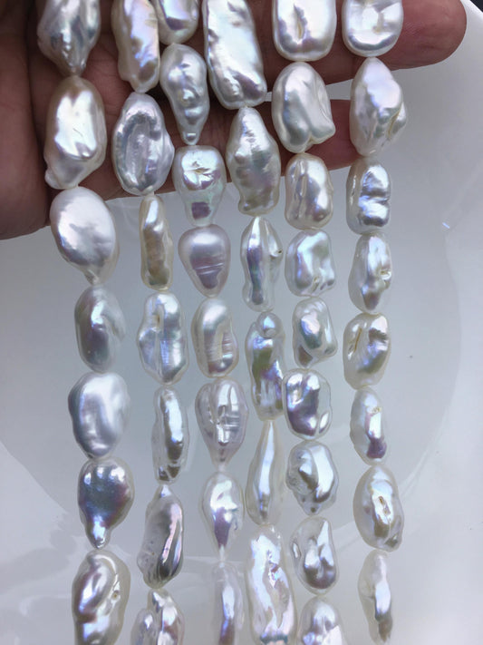 AA+ 11-13mm white keshi thick long Freshwater Pearl, DIY Loose Freshwater Pearl, wholesale price, china wholesale pearl, ZS-200-73