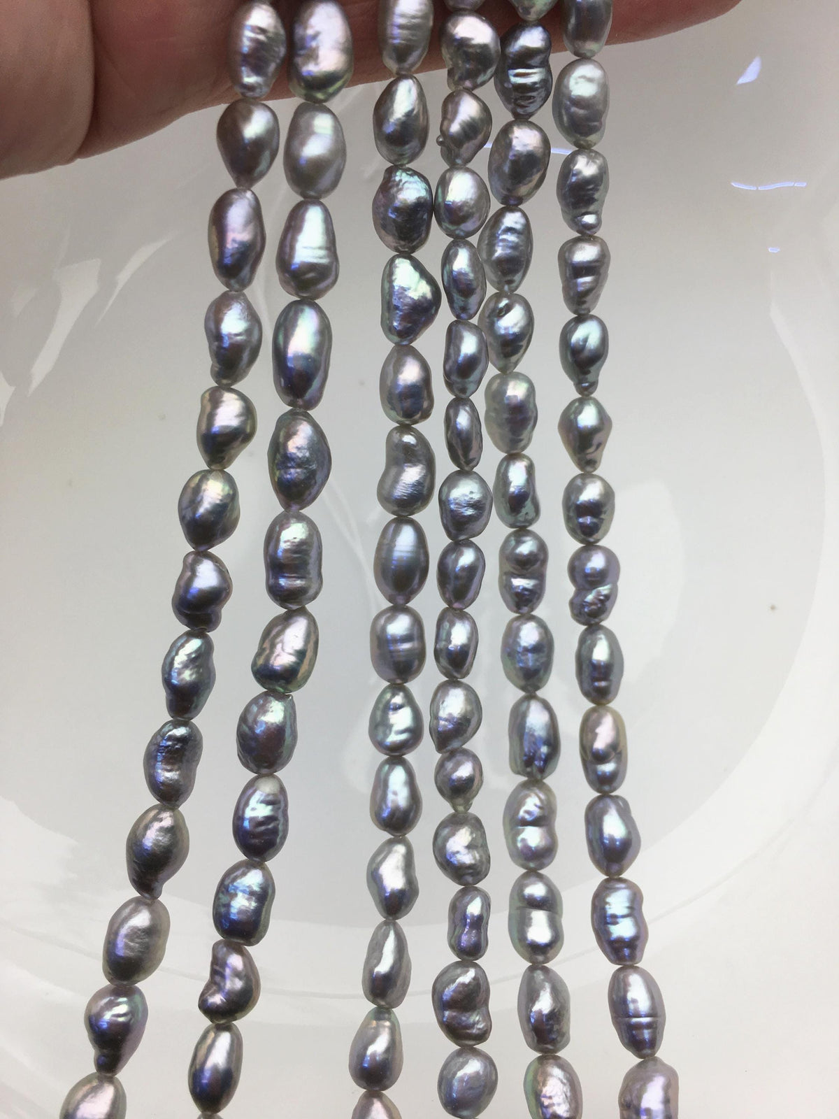 AAA 5-7mm gray baroque drop freshwater pearls,diy pearl beads,gift for her,Christmas,LR6-T9