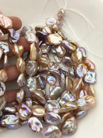 AAA 13-15mm natural pink purple keshi Freshwater Pearl, DIY Loose Freshwater Pearl, wholesale price, china wholesale pearl, ZS-200-121-4