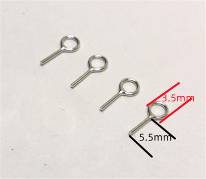 30pcs circle sterling silver 3.5mm Hole Cup Pearl Screw Eye Pin Bail Peg Pendants for Half Drilled Beads Jewelry Making, ASL-P-010