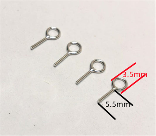 30pcs circle sterling silver 3.5mm Hole Cup Pearl Screw Eye Pin Bail Peg Pendants for Half Drilled Beads Jewelry Making, ASL-P-010