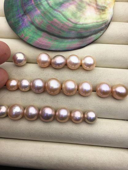 20pcs AA+ 10-13mm natural color button round Edison Freshwater Pearl,no hole,ED11-T1-13