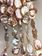 Orange Keshi Freshwater Pearl Strand — 16–19 mm