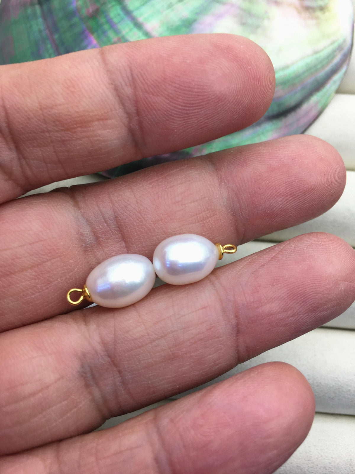 AAA 8.5-9x11.5-12.5mm white long rice pearl dangle earrings,S925 Sterling Silver pearl earrings,pearl for women,SE3-T6