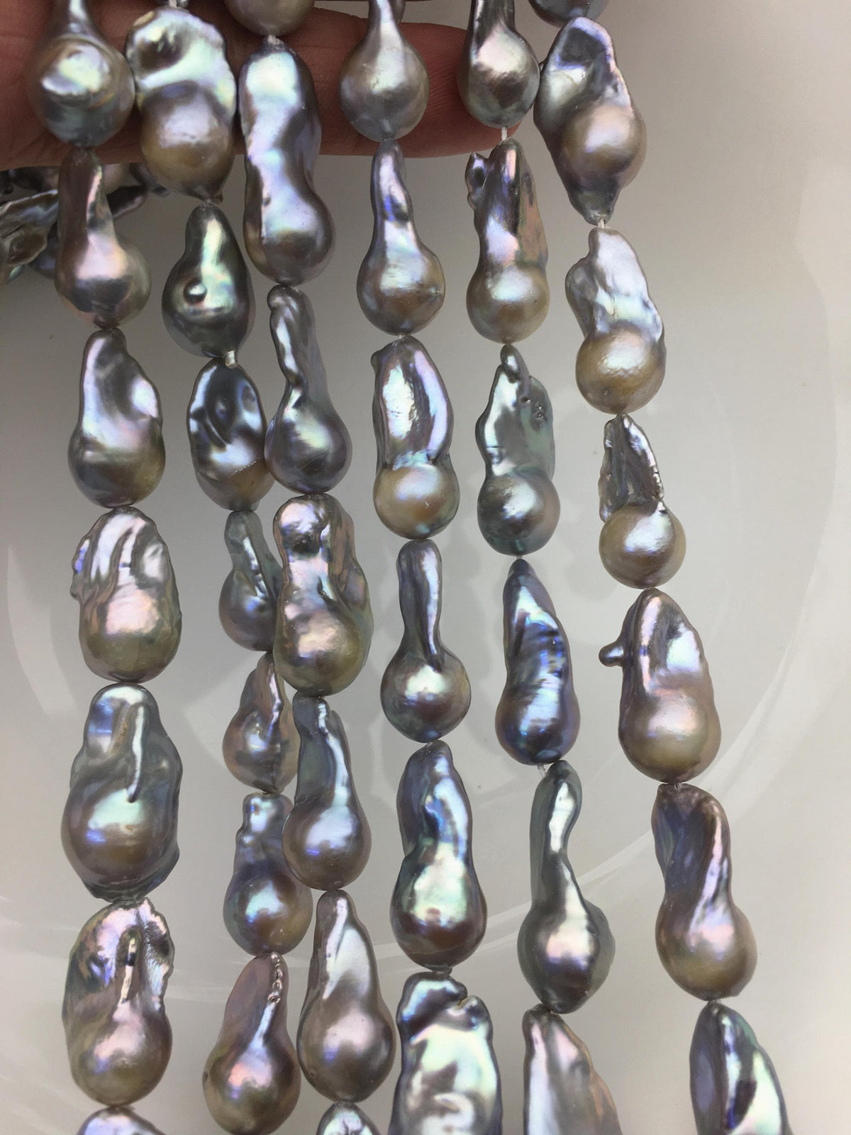 15.5'' AA+ 10-12mm gray flame ball pearl,FL15-2A-5-82