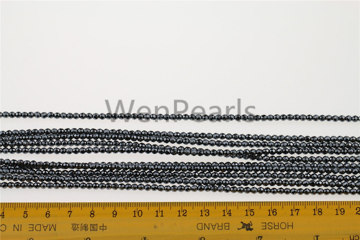 Hematite,3mm Faceted Round,AAA Quality,130pcs,15.5 inches,G50-R3-001