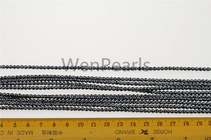 Hematite,3mm Faceted Round,AAA Quality,130pcs,15.5 inches,G50-R3-001