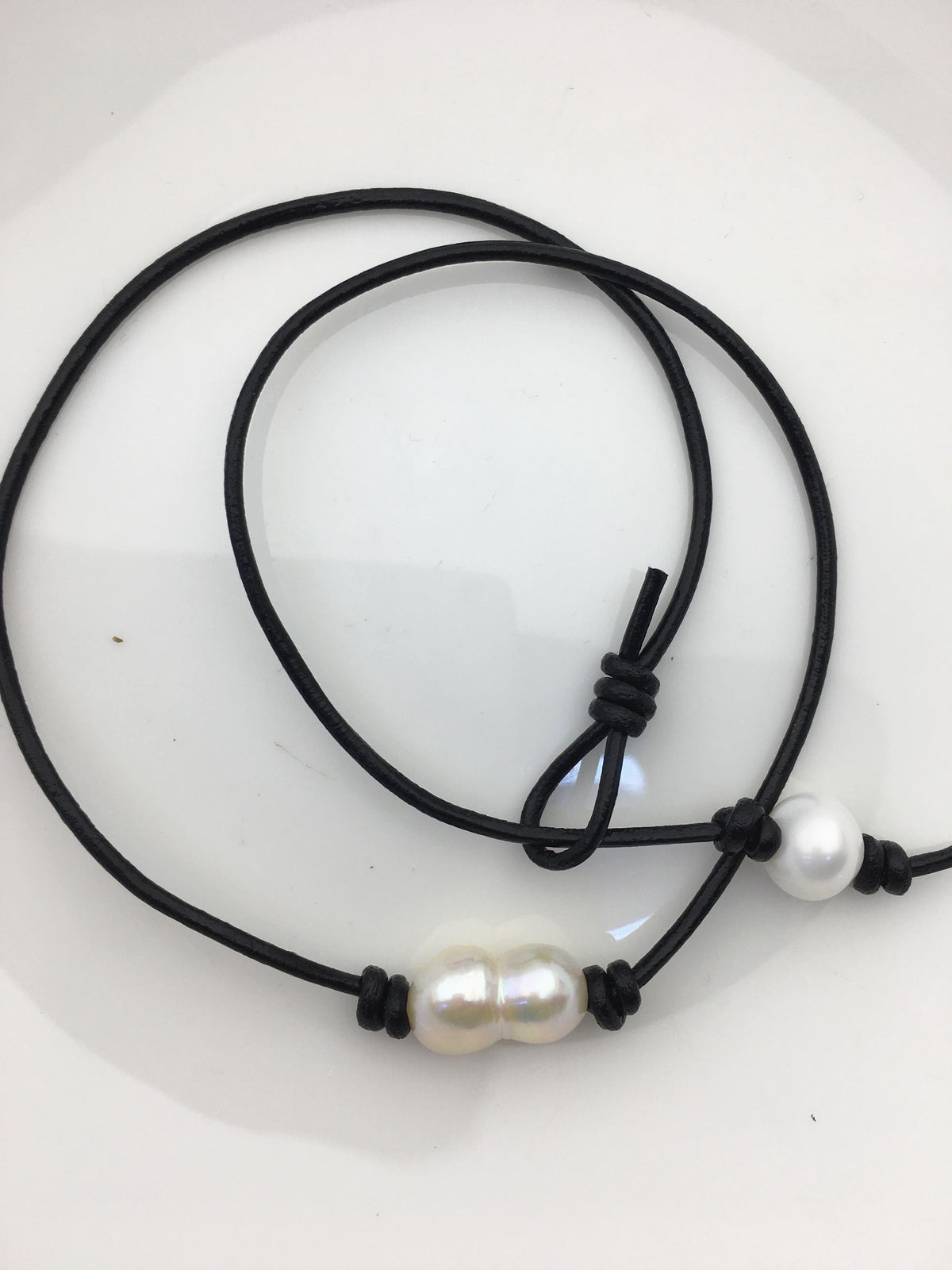 AAA Leather Baroque Pearl Choker,pearl choker necklace,Pearl Leather Necklace,Bracelet,,necklaces for women girl,Le1-006