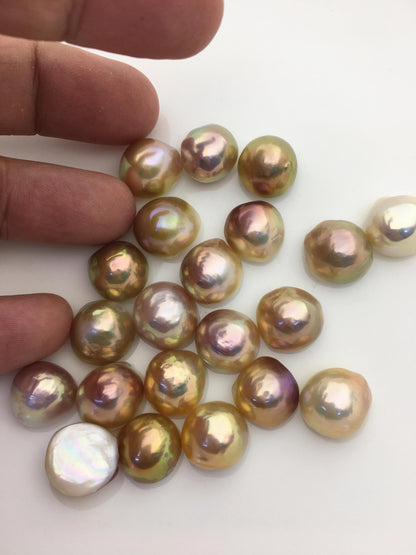 21pcs AAA 12-13mm Baroque Mabe Natural Mix Color Rainbow Freshwater Pearls,no hole,MB-T64