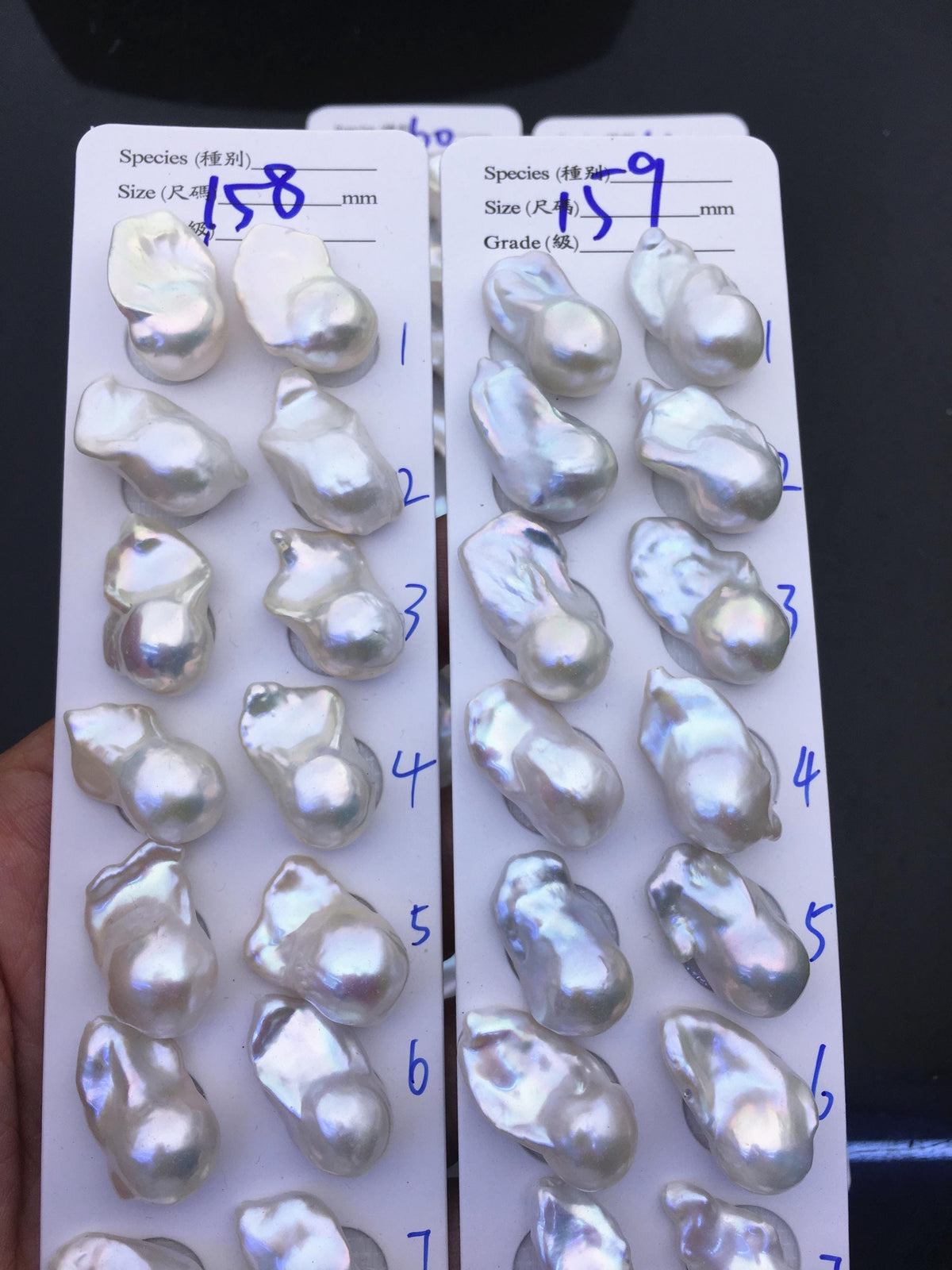 1 pair AAA 13-15x18-22mm Big White Flame ball Pearl Pairs-large Baroque freshwater pearl pairs,FL15-3A-8-67