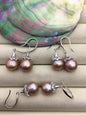AAA 11-12mm natural purple drop edison pearl dangle earrings, S925 Sterling Silver earrings, wedding pearl earrings, SE3-T9-72