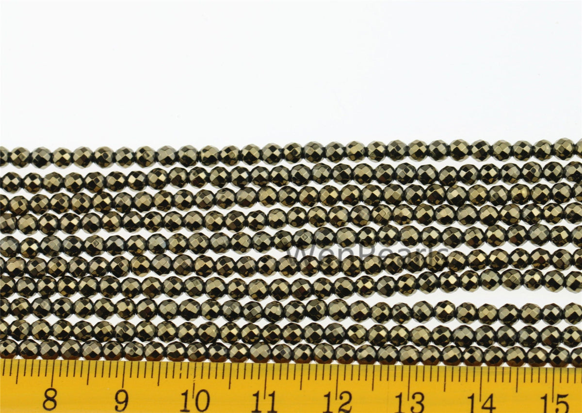 Hematite bronze ,3mm Round Beads,AAA, 130pcs,15.5 inches,G50-R3-003