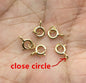 18k solid yellow gold set 4.5mm spring ring with 2.8 mm closed jump spring,ASG-CL-006