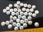 20pcs Very Big AA 13-14mm white button freshwater pearls, 2.2mm large hole, Rondelle pearl Beads, pearls for leather, SM13-2A-6