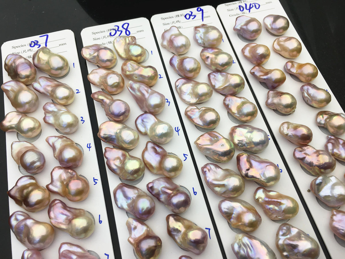 1 pair AAA 13-15mm Purple Rainbow Flame ball Pearl Pairs - large Baroque freshwater pearl pairs, Fire Ball Pearl, FL15-3A-8-8