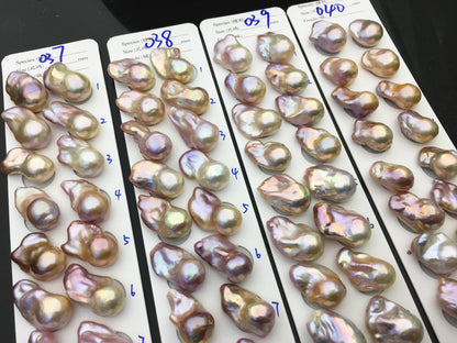 1 pair AAA 13-15mm Purple Rainbow Flame ball Pearl Pairs - large Baroque freshwater pearl pairs, Fire Ball Pearl, FL15-3A-8-8