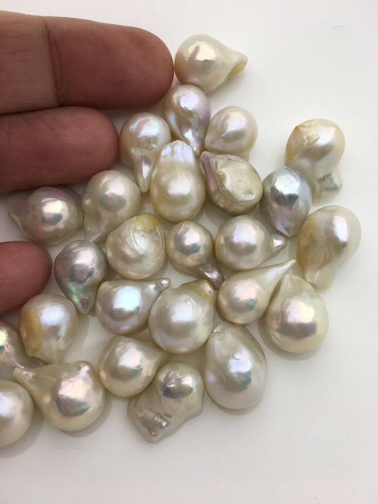 5pcs AA 10-13x13-18mm White Flame ball Pearl, Baroque pearl Pendant, Baroque Cultured Freshwater Pearl, flameball pearls, FL12-2A-1