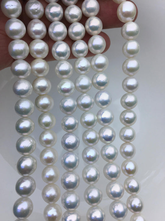 AA+ 9-11mm white round Edison Freshwater Pearl,ED10-2A-2-2