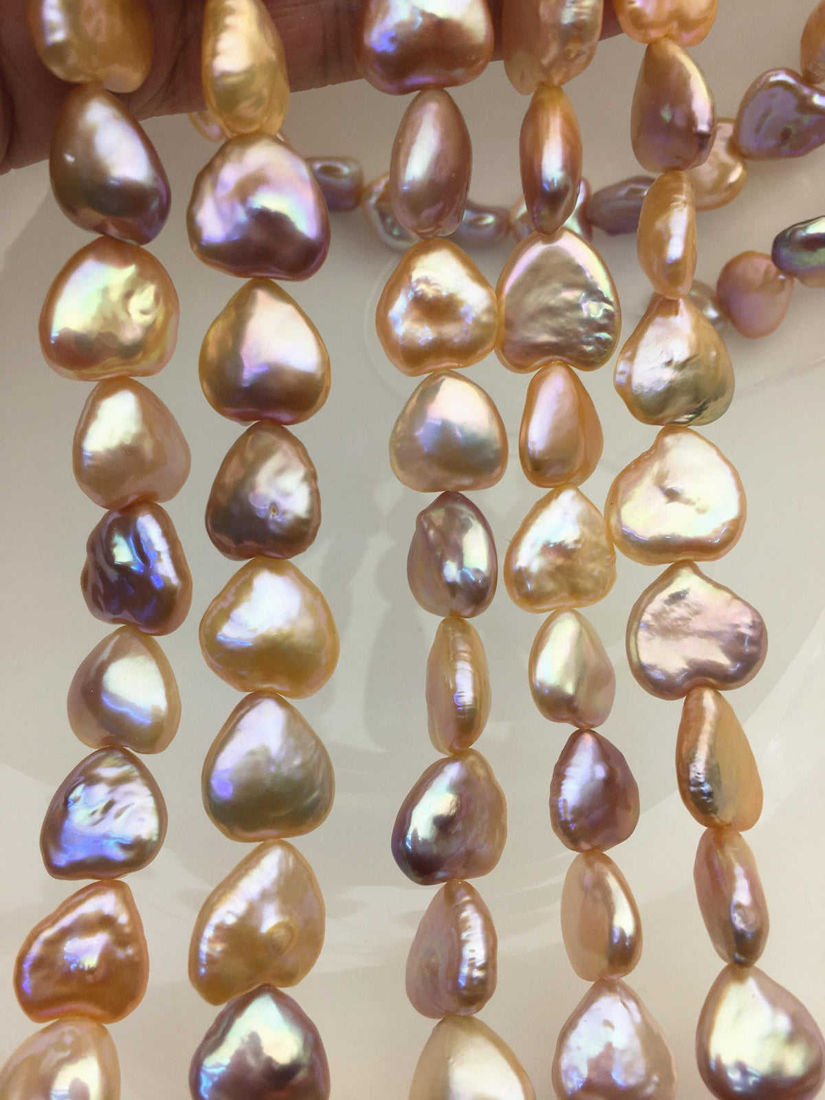 AAA 13-15mm Colorful Big Thick heart Freshwater Pearl,ZS-119-44