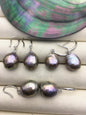1 pair AAA 11-14mm gray bronze drop edison pearl dangle earrings,S925 Sterling Silver earrings,SE3-T9-3