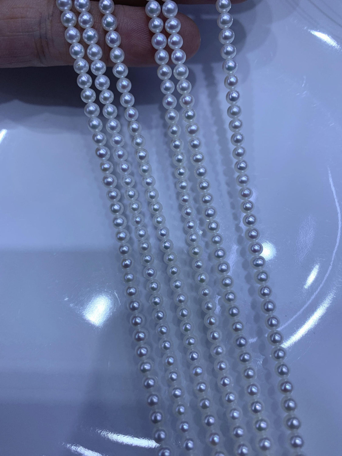 AAA 4-4.5mm white round freshwater pearls,seed pearl,white round pearl,round pearl strands,pearl wholesale,RP4-3AY-GJ-1