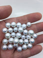 High Luster!10pcs AAA 10-11mm white round freshwater pearls,0.9mm half hole,RP10-3A-5