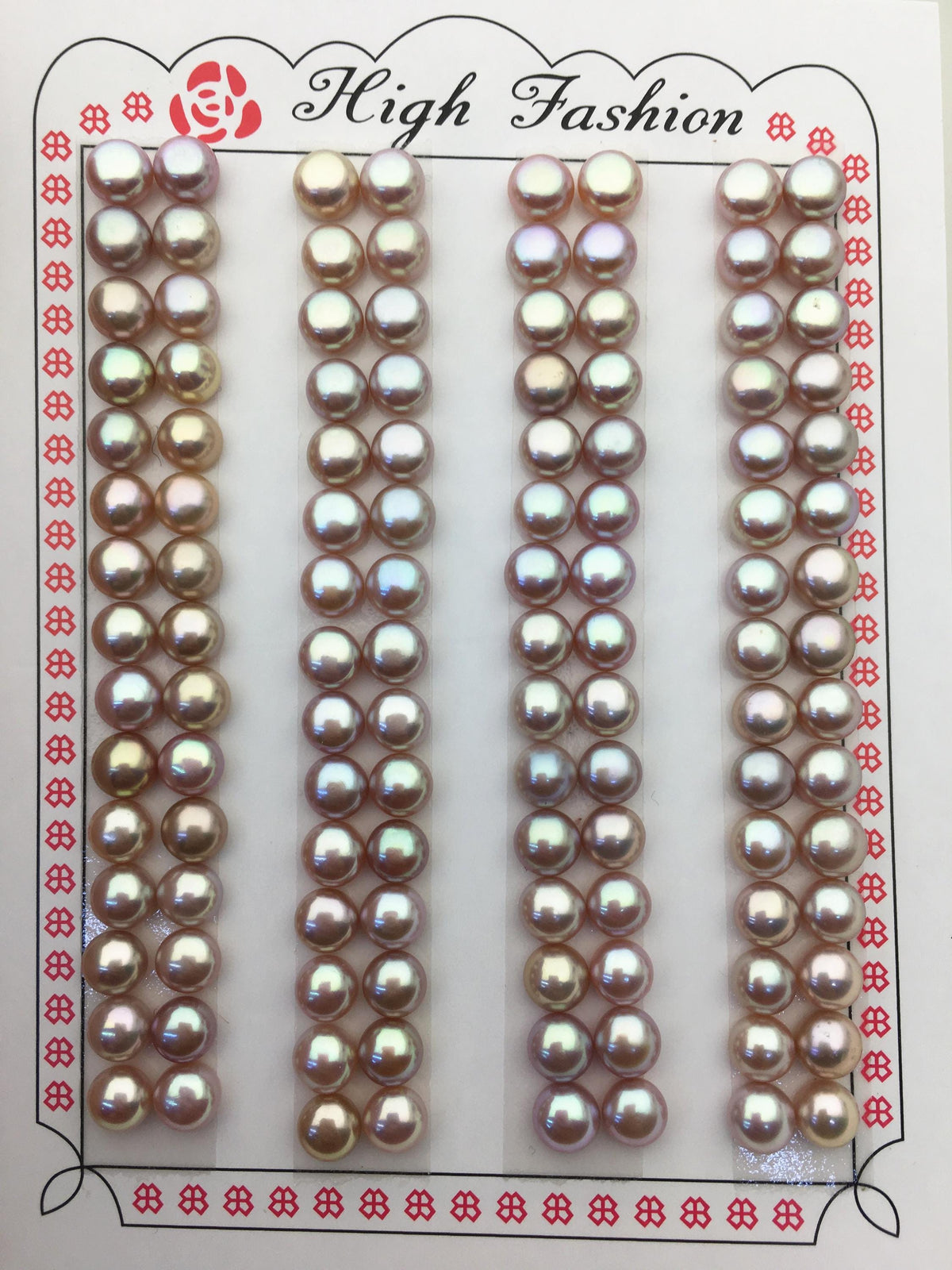 15 pairs AAA 5.5-6mm natural purple rainbow button round freshwater pearl, WHOLESALE, design for earrings, design for stud earrings, BTN5-T11