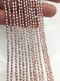 AA+ 2.3-2.5mm purple rice pearls, full strand, oval loose pearl beads, diy pearl, genuine pearl, Cultured pearl, diy pearl beads, LR2-T3