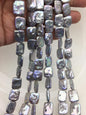 AAA 11-13x15-17mm White Rectangle Block Freshwater Pearl,ZS-119-21