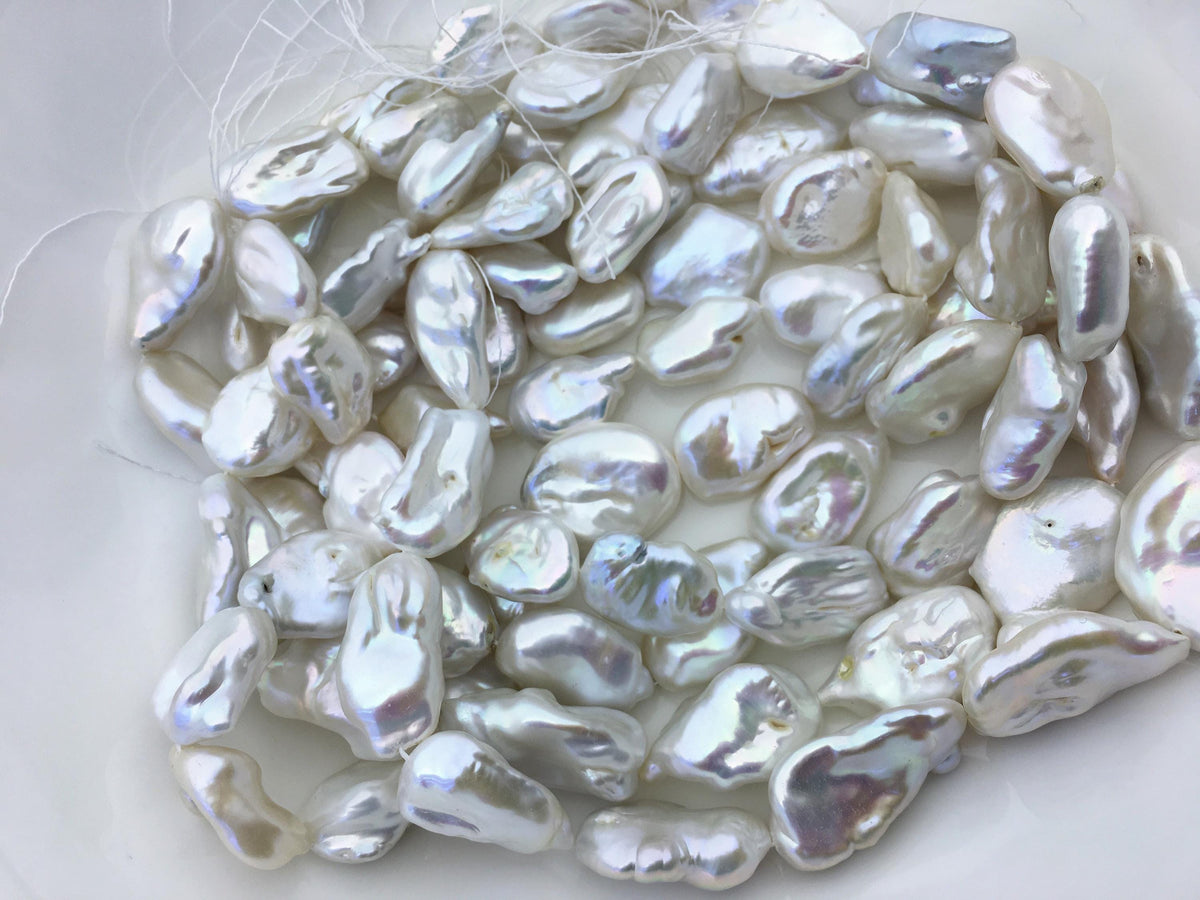 AA+ 14-16mm white long keshi baroque Freshwater Pearl, DIY Loose Freshwater Pearl, wholesale price, china wholesale pearl, ZS-200-108