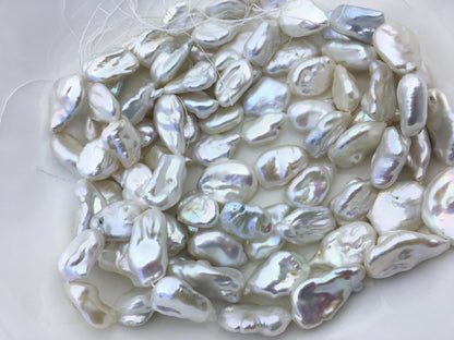 AA+ 14-16mm white long keshi baroque Freshwater Pearl, DIY Loose Freshwater Pearl, wholesale price, china wholesale pearl, ZS-200-108