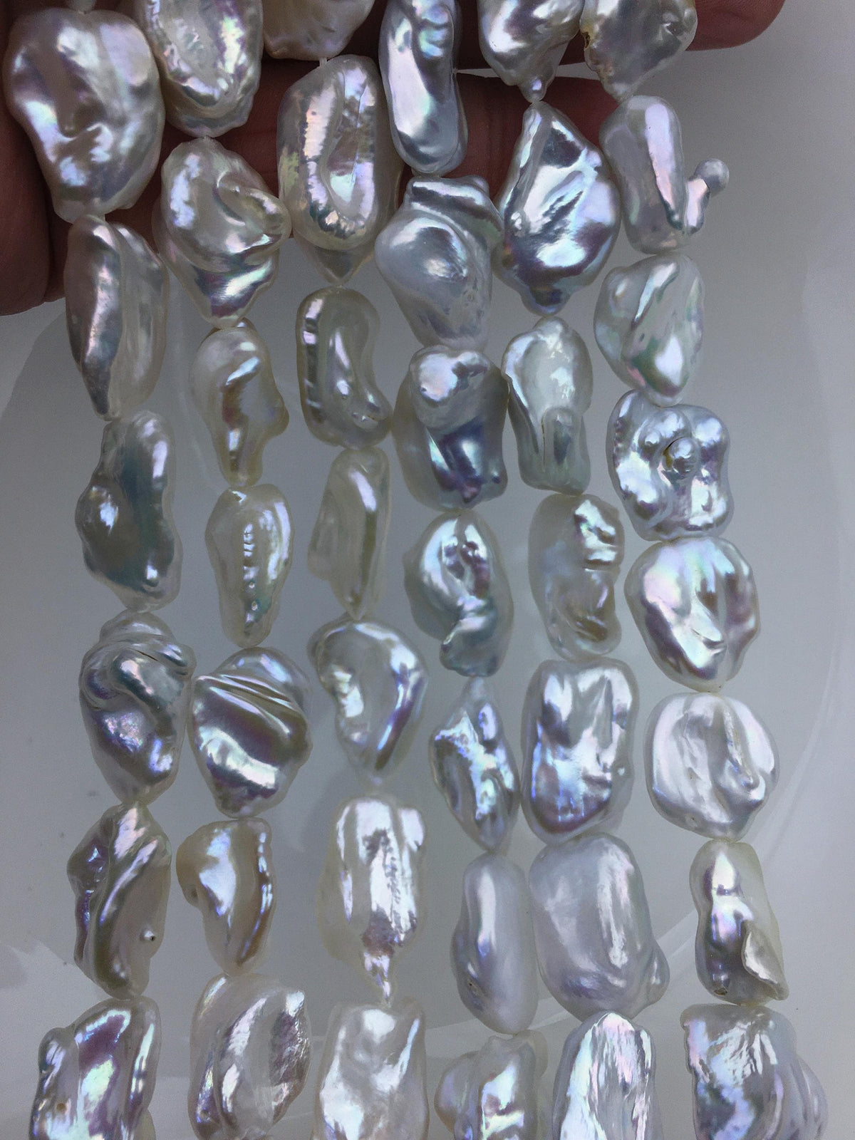 AA+ 14-16mm white thick keshi Freshwater Pearl,Loose Freshwater Pearl,wholesale price,china wholesale pearl,ZS-200-90