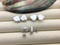 AAA 10-12mm white heart pearl stud earrings,sterling silver,earring with white baroque Natural Pearl,SE3-T31