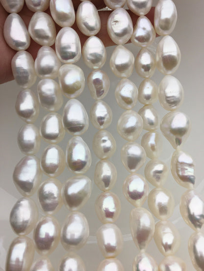 AAA 11.5-12.5mm Big white nugget freshwater pearls, Cultured pearl, diy pearl beads, Mother of Groom Maid of Honor Bridesmaid, LM12-3A-2