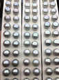 AAA 12-12.5mm Gray button round freshwater pearls,round button pearl pairs,pearl earring,pearl stud,BTN12-3A-24