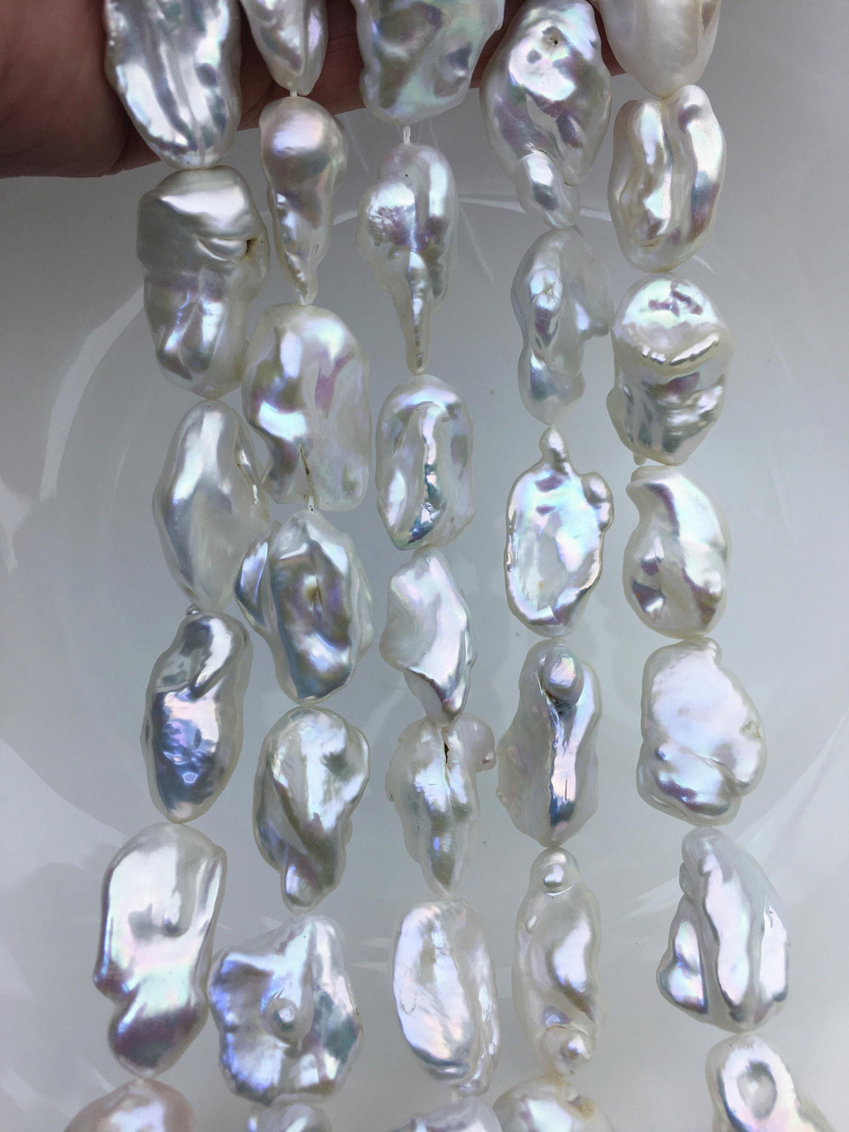 AA+ 14-16mm white thick twist keshi Freshwater Pearl, DIY Loose Freshwater Pearl, wholesale price, china wholesale pearl, ZS-200-113