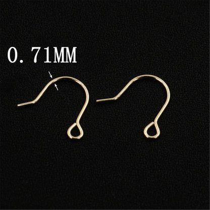 3 pairs 9x12mm 14k goldfilled Simple Dangle Earrings, 0.7mm diameter, DIY earrings jewelry,AGF-ER-003