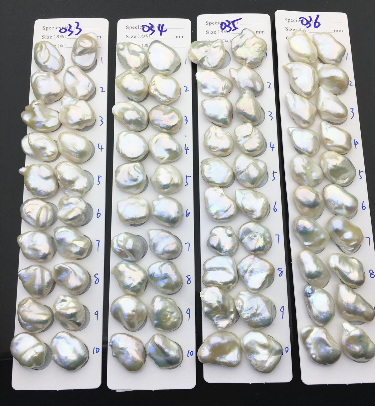 1 pair AAA 14-18x19-23mm White Baroque Pearl Pairs,Baroque Cultured Freshwater Pearl,no hole,FL15-3A-9-9