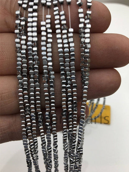 Hematite silver Gray,2mmx2mm cube square Beads,AAA, 15.5 inches,G50-CU22-006-4