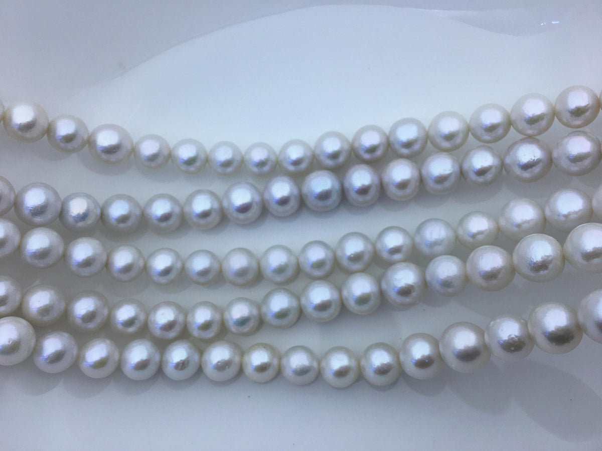 AA+ 10-12mm white near round Edison Freshwater Pearl,ED10-2A-2-68