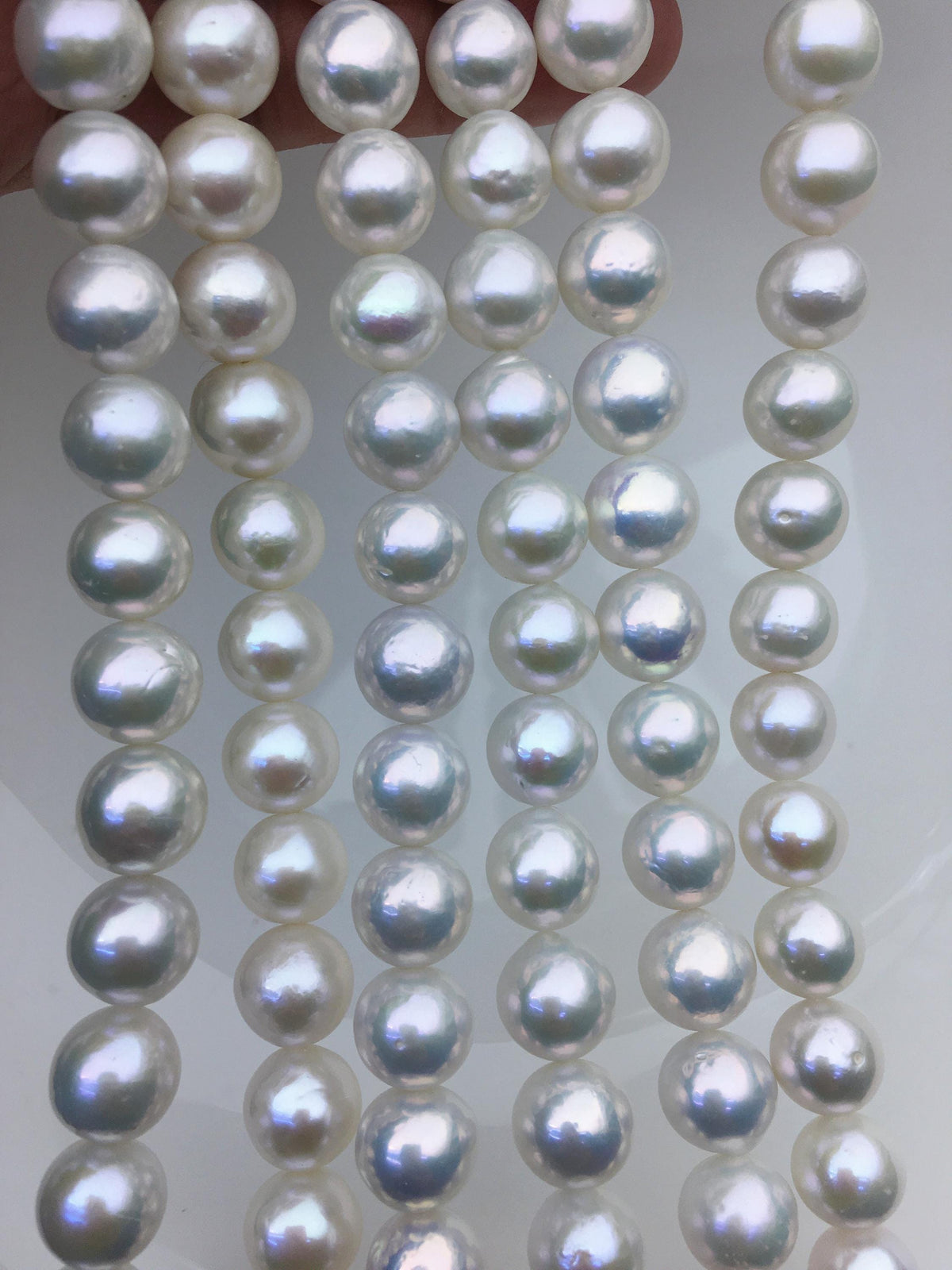 AA+ 9-11mm white round Edison Freshwater Pearl,ED10-2A-2-2
